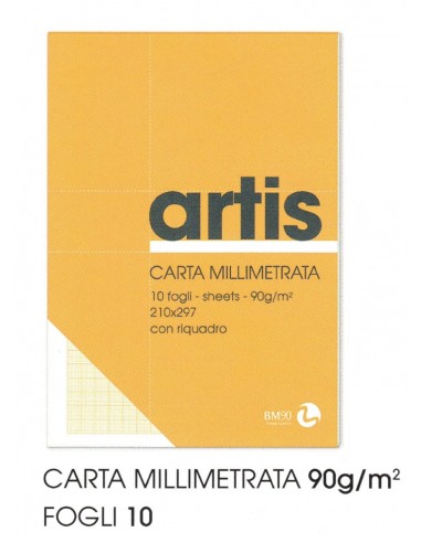 Carta Millimetrata Blocco A4 10fg da...