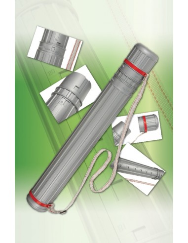 Tubo Portadisegni Telescopico Grigio...