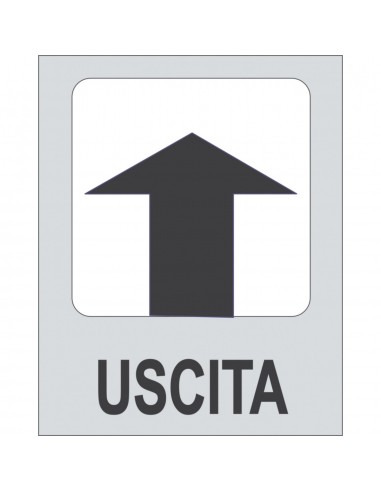 Targhetta Adesiva "Uscita" F.to 8x10...