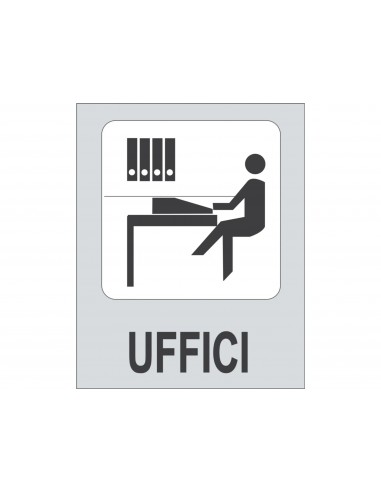 Targhetta Adesiva "Uffici" F.to 8x10...