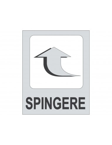 Targhetta Adesiva "Spingere" F.to...