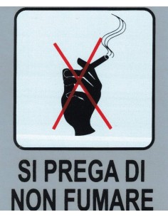 Targhetta Adesiva "Si Prega...