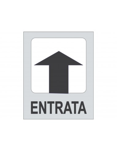 Targhetta Adesiva "Entrata" F.to 8x10...