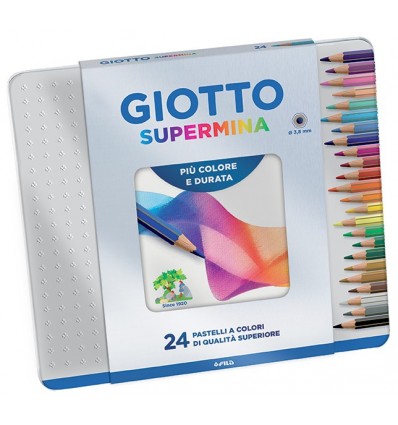 Pastelli Supermina Giotto in Scatola di Metallo