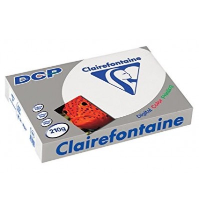 Clairefontaine - 125fogli di carta bianca DCP 210gr formato A4 bianco Extra