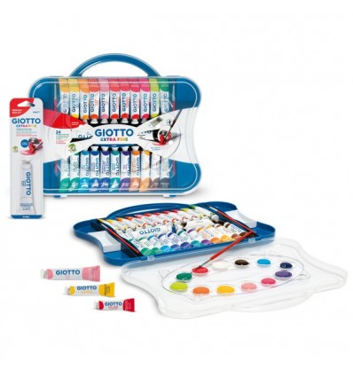 Colori a Tempera Extra Fini Giotto Scatola 22 Tubi 12 ml.+ 2 Tubi 21 ml. Fila