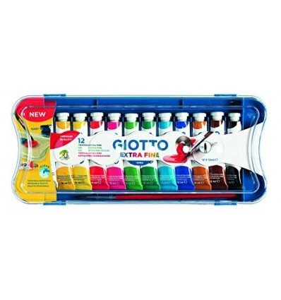 Colori a Tempera Extra Fini Giotto Scatola 12 Tubi 12 ml. Fila