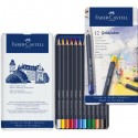 Matite Colorate Goldfaber Permanenti 12 Sc. In Metallo Faber Castell