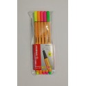 Penna Point 88 Fineliner Astuccio 5 Fluo Stabilo