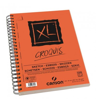 Blocco A4  XL  Croquis Schizzo 90gr. 120 fogli Canson