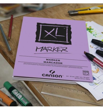 Blocco A4  XL Marker 70gr. 100 fogli Canson