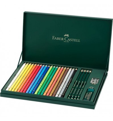 Pastelli Polychromos Set 20 pezzi + 4 Matite Castell 9000 - Faber-Castell