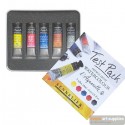Sennelier Test Pack Aquerelle 5 Tubi da 10ml. Scatola in Metallo