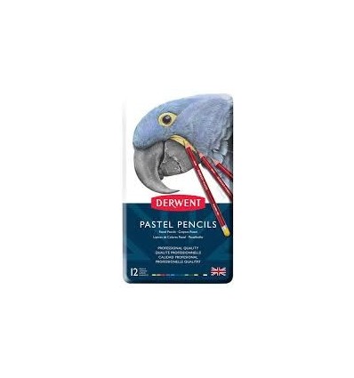Derwent Scatola in metallo da 12 Pastelli Pastel Pencil Professional Quality