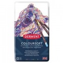 Derwent Scatola in metallo da 12 Pastelli Coloursoft Professional Quality