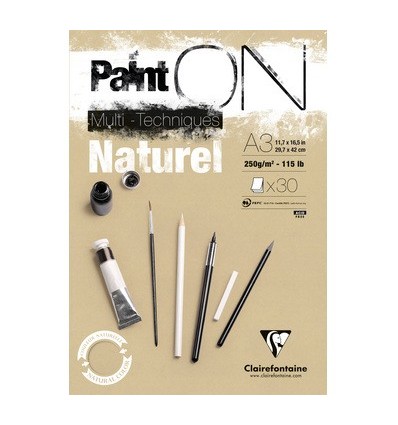 Blocco A4 Paint On Naturel Clairefontaine