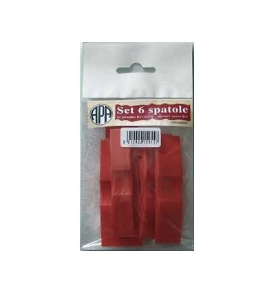 Set di Spatole in gomma Flessibile da 6 pz. Misure assortite Ferrario APA