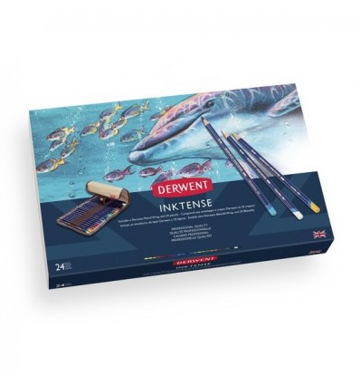 Inktense Pencil 24 Wrap Set Derwent