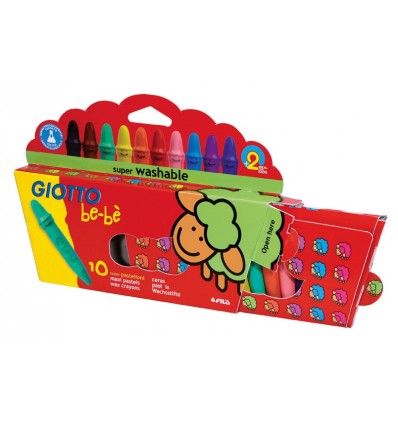 Super Pastelloni a Cera Infrangibili 10 colori assortiti Giotto Bebè Fila