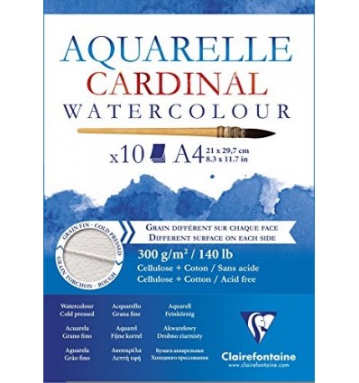 Blocco per Acquerello "Aquarelle Cardinal" Clairefontaine