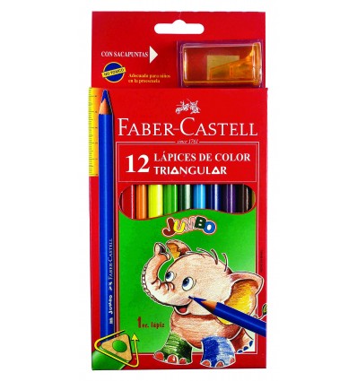 Pastelli Colorati Jumbo + Temperino Faber-Castell