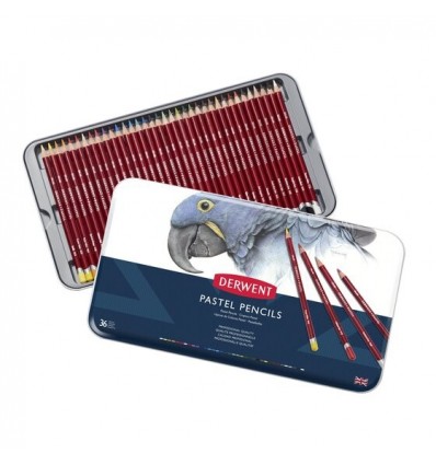 Derwent Scatola in metallo da 12 Pastelli Pastel Pencil Professional Quality