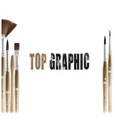 Pennello Top Graphic punta piatta Borciani e Bonazzi