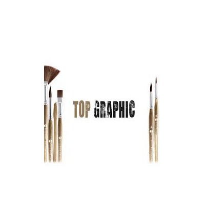 Pennello Top Graphic punta piatta Borciani e Bonazzi