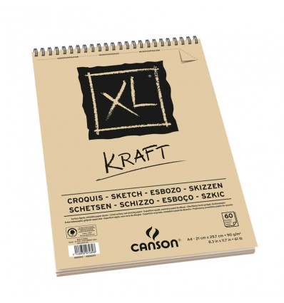 Blocco A4  XL Kraft 60 Fogli 90Gr. Canson
