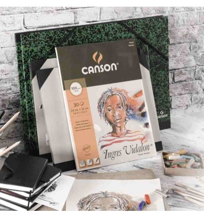 Blocco Vergata Bianca Ingres Vidalon Canson