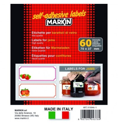 Etichette Permanenti Bianche per Conserve Markin