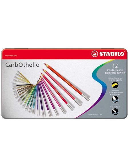 Pastelli carbothello stabilo 12 colori