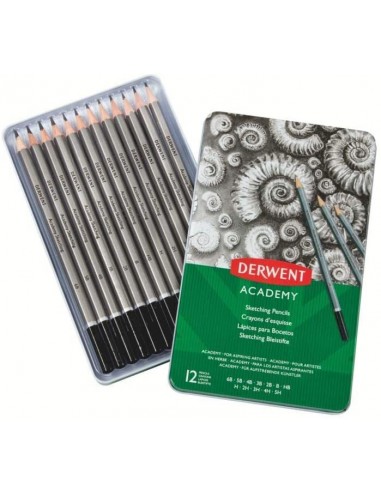 Set 12 Matite Graduate Academy Sketching  6B - 5H Derwent