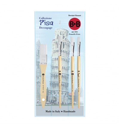 Set Pennelli per Decoupage Collezione Pisa Borciani & Bonazzi