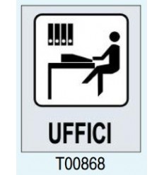 Targhetta Adesiva "Uffici" T00868 Letterfix