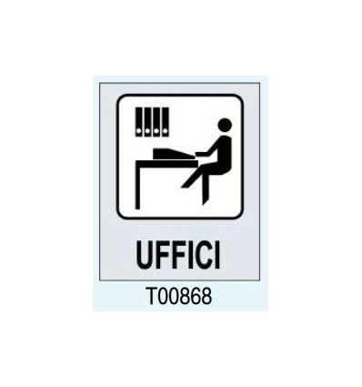 Targhetta Adesiva "Uffici" T00868 Letterfix