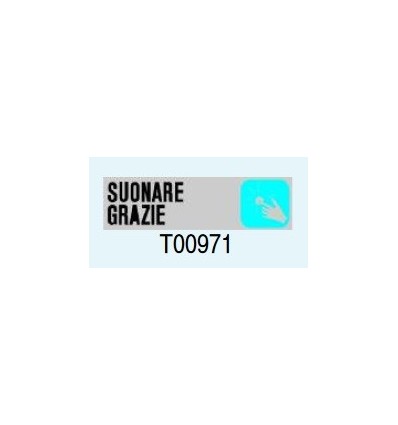 Targa Adesiva "Suonare grazie" T00971 Letterfix