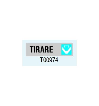 Targa Adesiva "Tirare" T00974 Letterfix