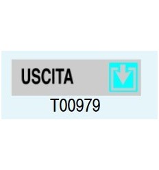 Targa Adesiva "Uscita" T00979 Letterfix