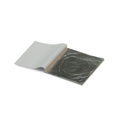 Foglia Argento Imitazione - Libretto 25 Fogli 14x14 cm.