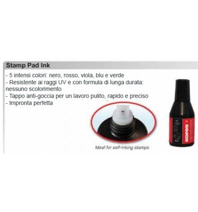 Inchiostro Liquido Nero per Timbri Kores