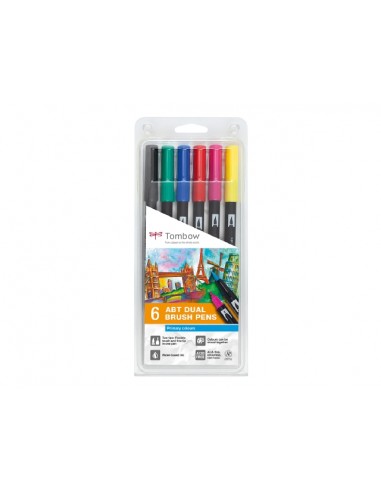 Tombow Marker ABT Dual Brush Set 6/pz...