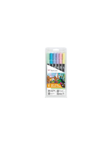 Tombow Marker ABT Dual Brush Set 6/pz...