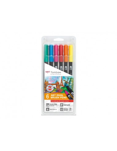 Tombow Marker ABT Dual Brush Set 6...