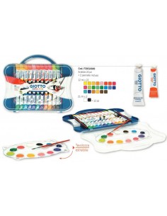 Colori a Tempera Extra Fini Giotto Scatola 22 Tubi 12 ml.+ 2 Tubi 21 ml. Fila 2
